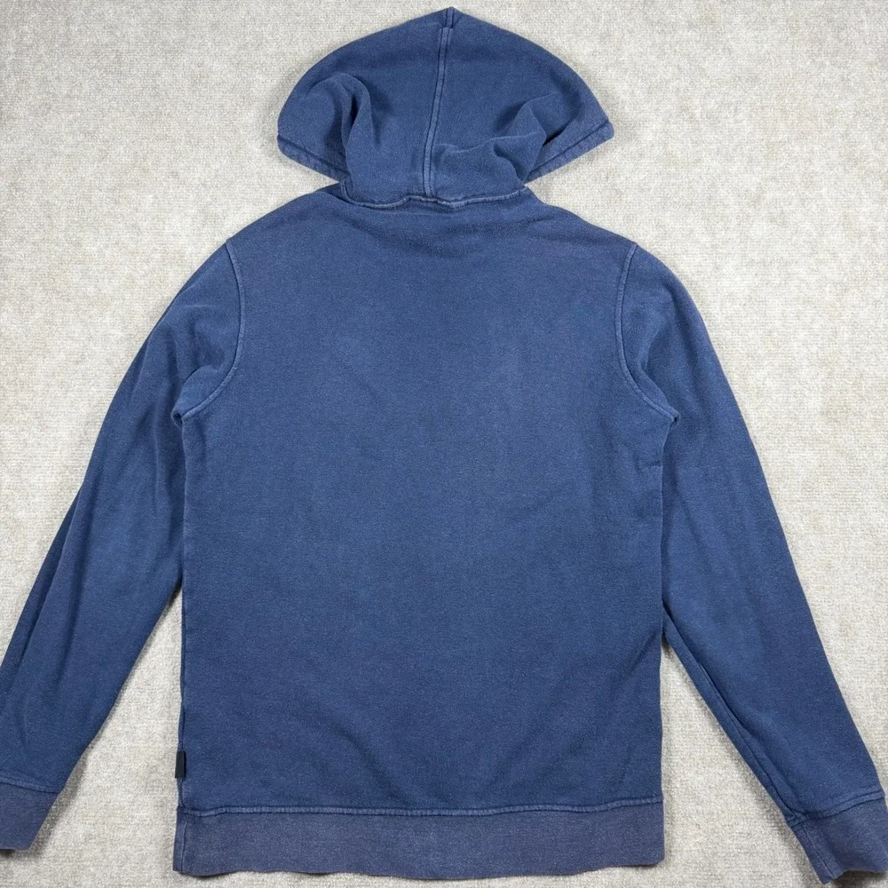 Patagonia Hoodie Mens Medium Blue Trail Harbor Hoody Pullover Fleece Hemp Blend